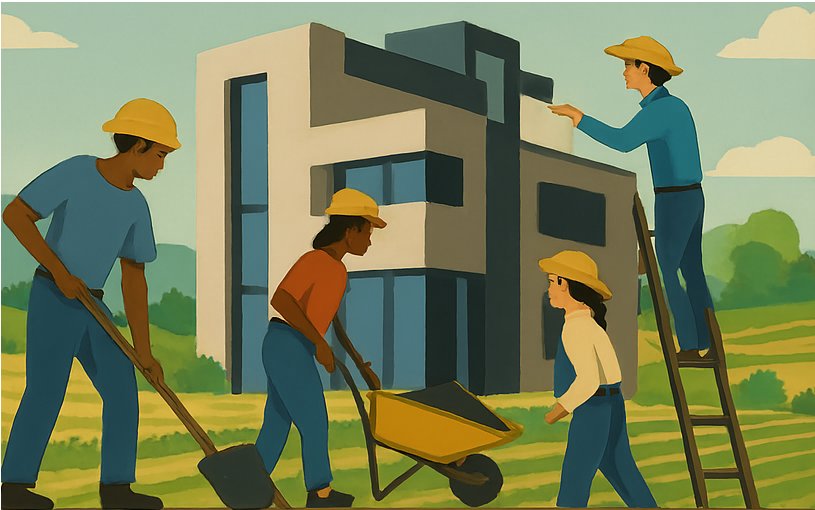 Eygreen team building rural infrastructure